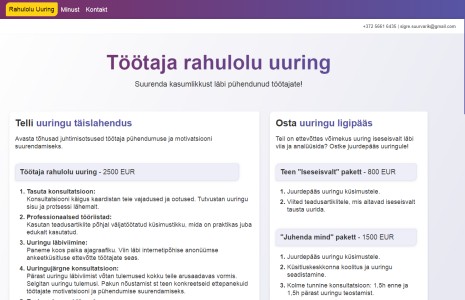 T&ouml;&ouml;taja rahulolu uuringud